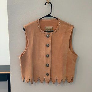 Double D Ranch Wear Calf Suede Vest- vintage